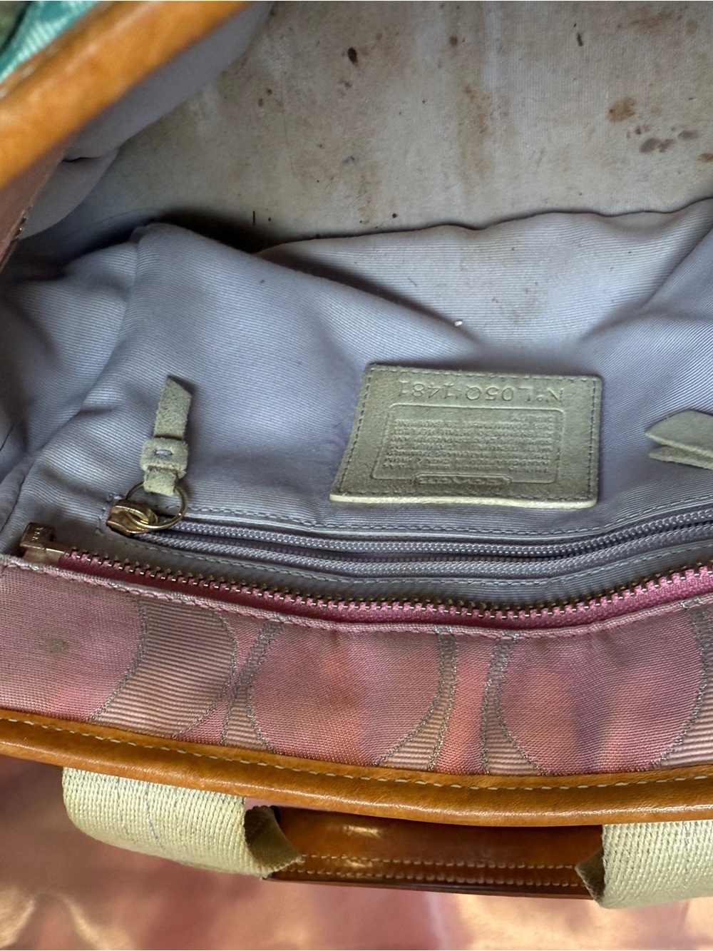 Vintage Y2K coach Hamptons spring pastel patchwork small tote bag mini purse - Picture 4 of 9